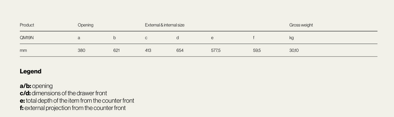Ronda Insulated Double Drawers with Single Door W413mm x H654mm