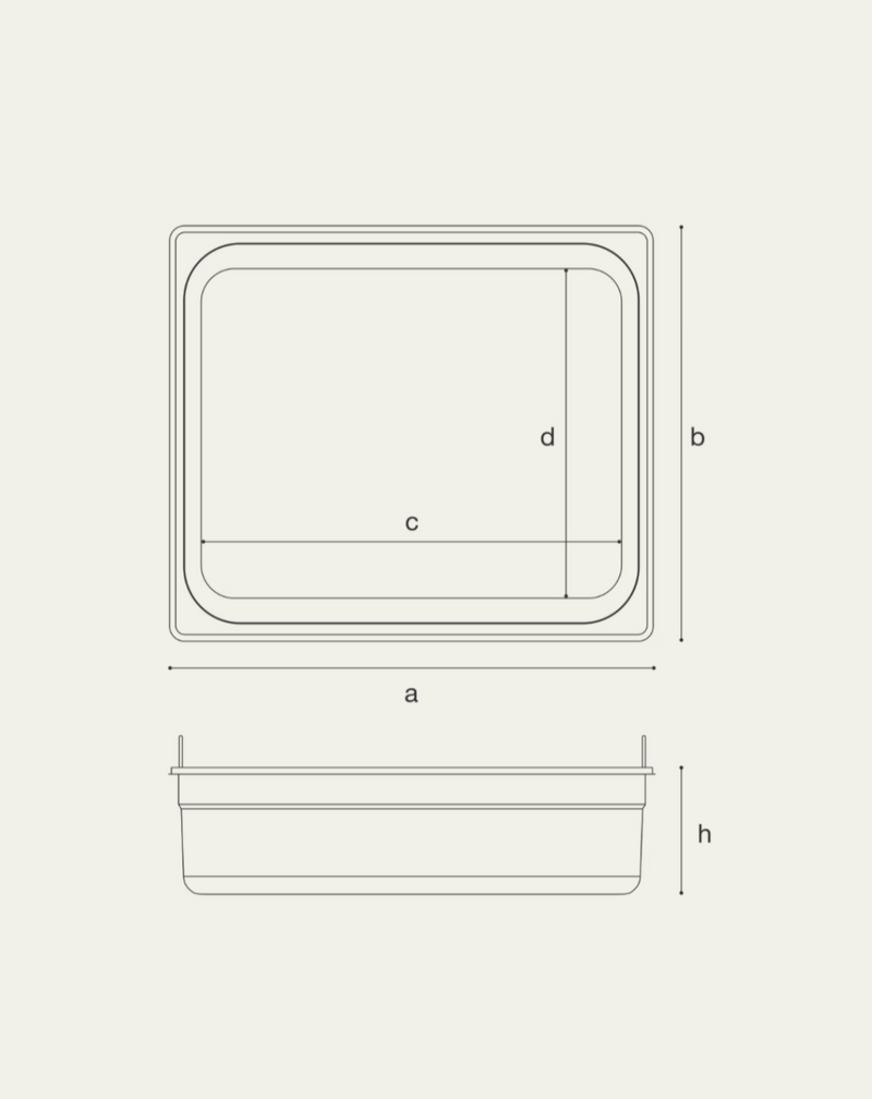 Food Container with Handles Width265mm x Length 325mm