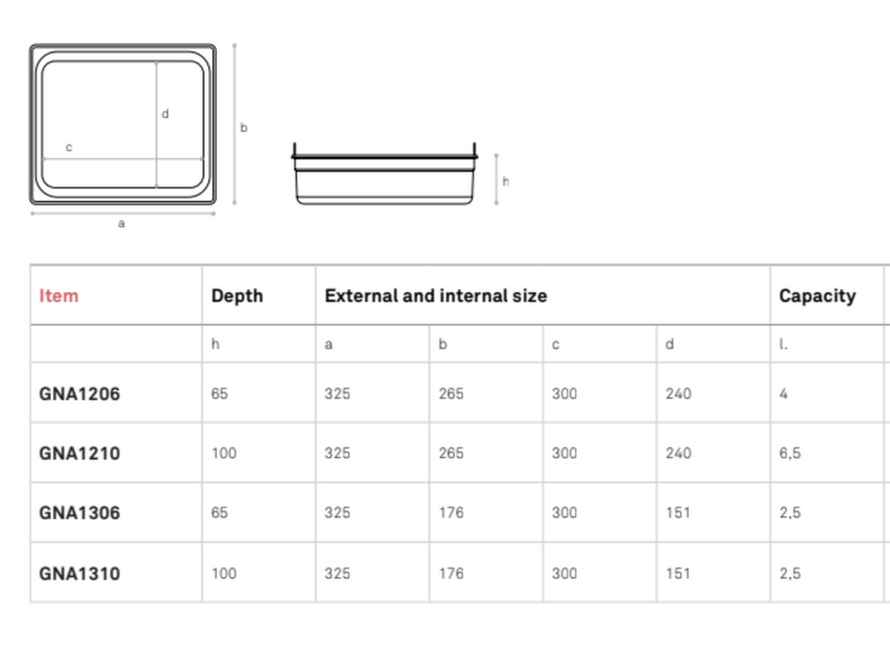 Food Container with Handles Width265mm x Length 325mm