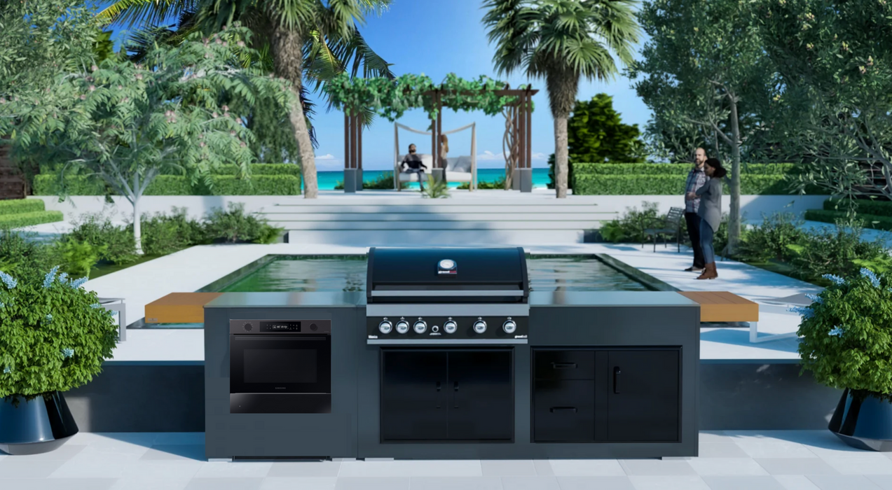 Grillandia Outdoor Kitchen Maxim 5 Burner, Induction Hob and Weather Cover