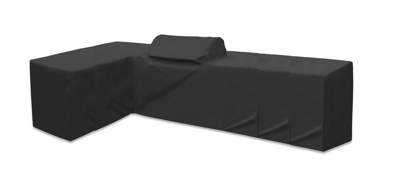 Draco L-Shaped Outdoor Kitchen Weather Cover | Dimensions 1.5m x 3.2m