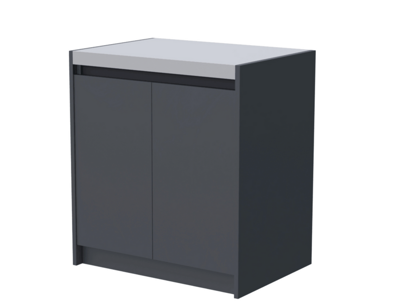 Whistler Fairford Outdoor Kitchen Grey Double Door Cabinet 80cm