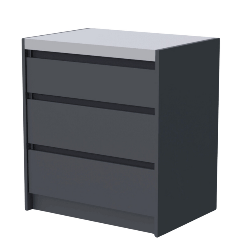 Whistler Fairford Outdoor Kitchen Grey Triple Drawer Cabinet 80cm