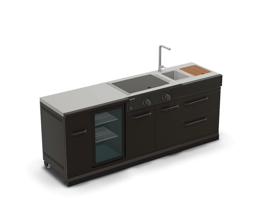 GRLLR Outdoor Kitchen Fridge Stove and Sink | Full length 2.4M