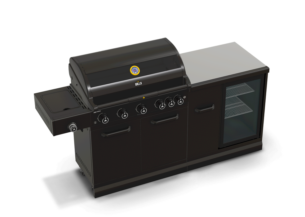 GRLLR Outdoor Kitchen 5 Burner and Fridge | Full length 2.1M