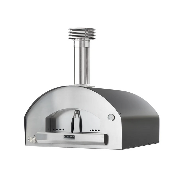 Fontana Marinara Build In Hybrid Gas and Wood Pizza Oven - Anthracite