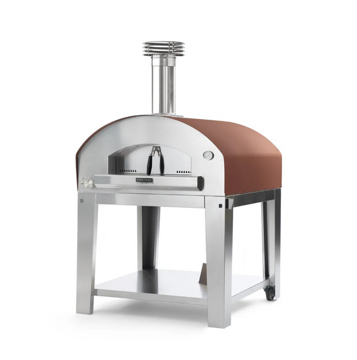 Fontana Marinara Wood Pizza Oven Including Trolley - Rosso