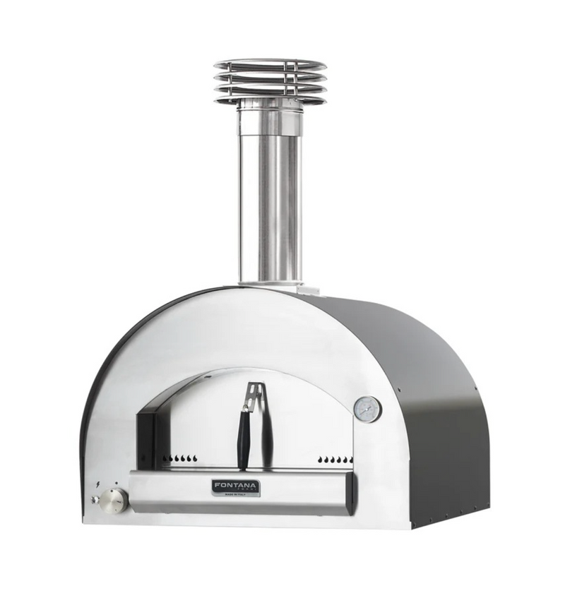 Fontana Margherita Build In Hybrid Gas and Wood Pizza Oven - Anthracite