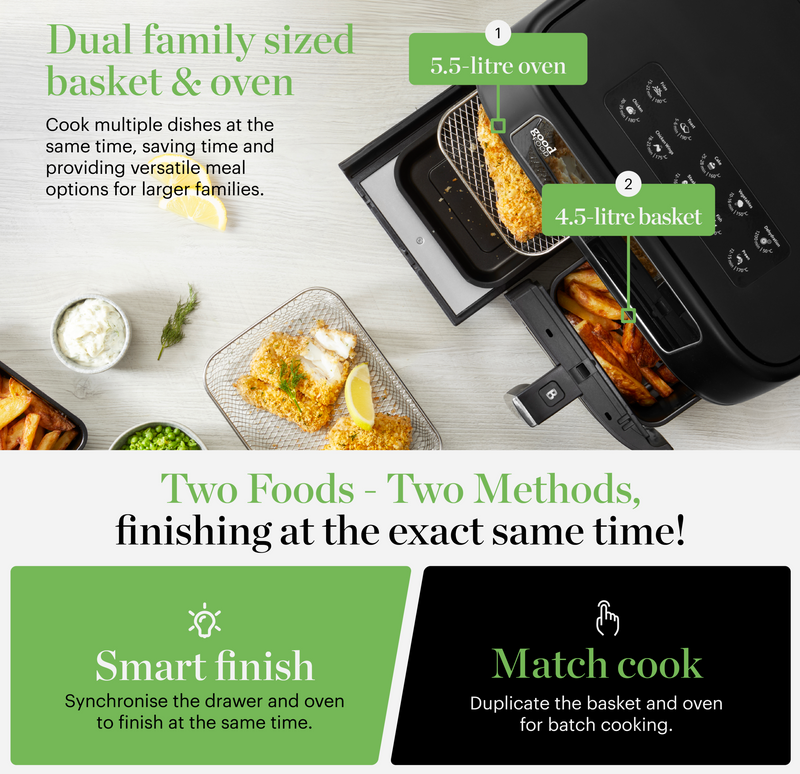 Air Fryer Inc Windows Black 13in1 10L Oven and Basket
