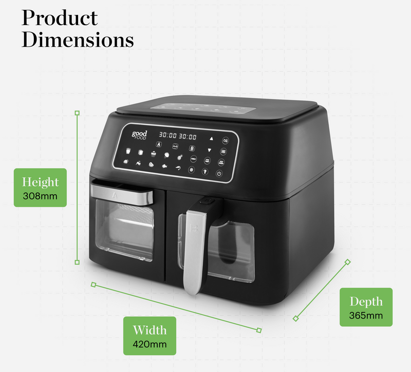 Air Fryer Inc Windows Black 13in1 10L Oven and Basket