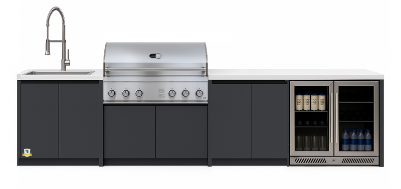 Whistler Fairford Outdoor Kitchen with Burford 5-Burner BBQ | 3.6M Full-Length