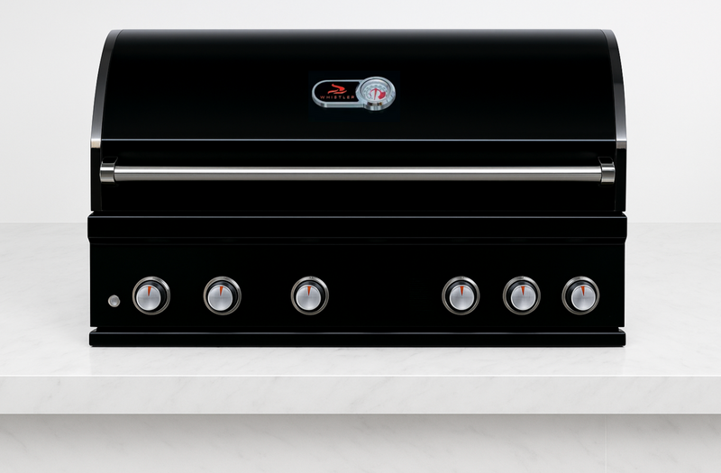 Whistler Burford Black 5 Burner Barbecue with Rotisserie and Weather Cover