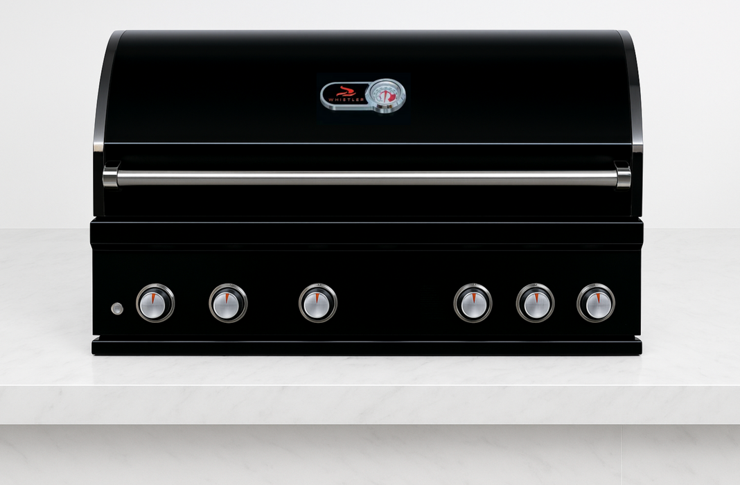 Whistler Burford Black 5 Burner Barbecue with Rotisserie and Weather Cover