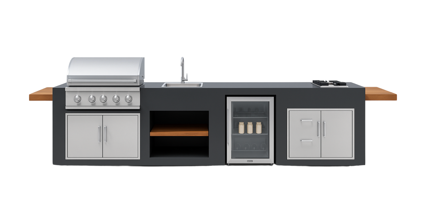 Grillandia Outdoor Kitchen Bull Angus Barbecue and Weather Cover