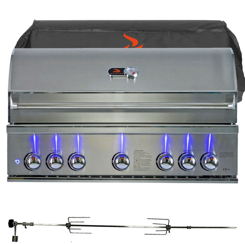 Whistler Burford 5 Burner Barbecue with Rotisserie and Weather Cover