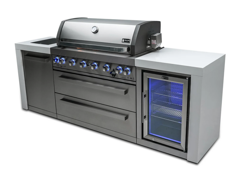 Mont Alpi Outdoor kitchen 6 Burner, Fridge and Weather Cover - 2.4m