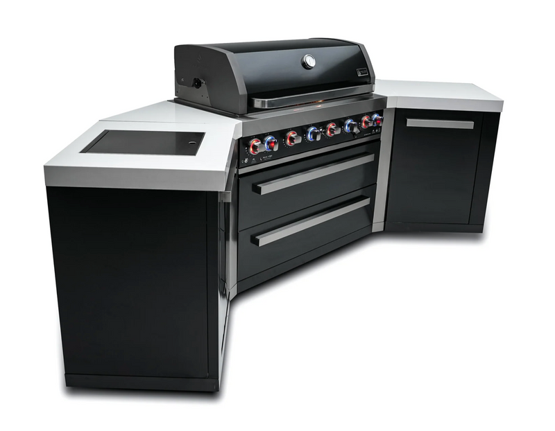 Mont Alpi Outdoor kitchen Black 6 Burner and Weather Cover - 2.8m