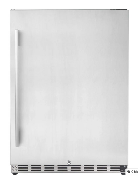 The Alpha Forge Outdoor Kitchen Kamado Grill 22" and Fridge and Bin | 250cm Light grey