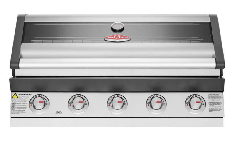 The Alpha Forge Outdoor Kitchen Beefeater 1600S Built-In 5 Burner Gas BBQ | 250cm Teak wood