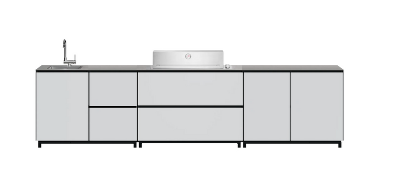 Hoppilif Outdoor Kitchen | BeefEater Proline & Sink –  Silver (3.6m)
