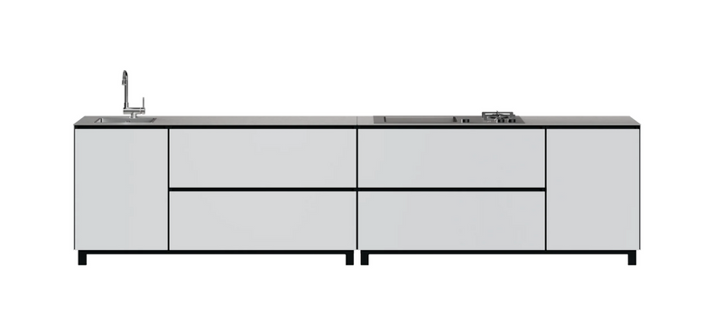 Hoppilif Outdoor Kitchen | Plancha Grill & Sink – Black (3.6m)