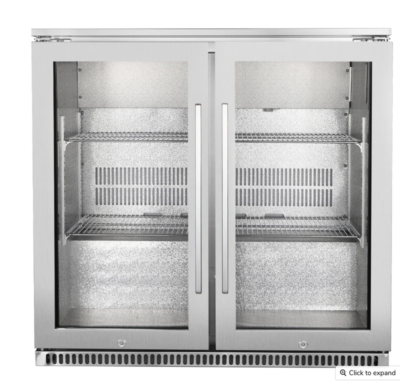 The Alpha Forge Outdoor Kitchen Beefeater 1600S 5 Burner Gas BBQ and Gozney | 500cm Light grey