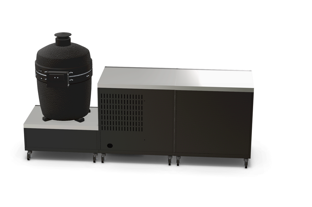 GRLLR Outdoor Kitchen Island Fridge and Kamado | Full length 2.4M