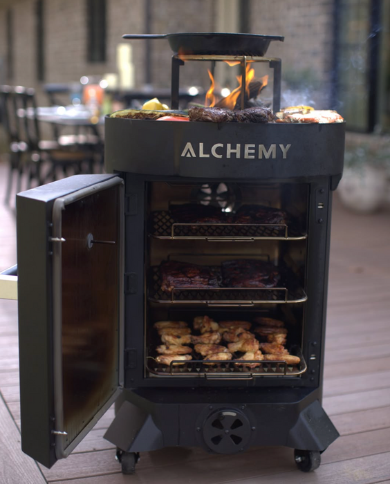 Alchemy Simultaneously Smoking, Grilling, and Griddling