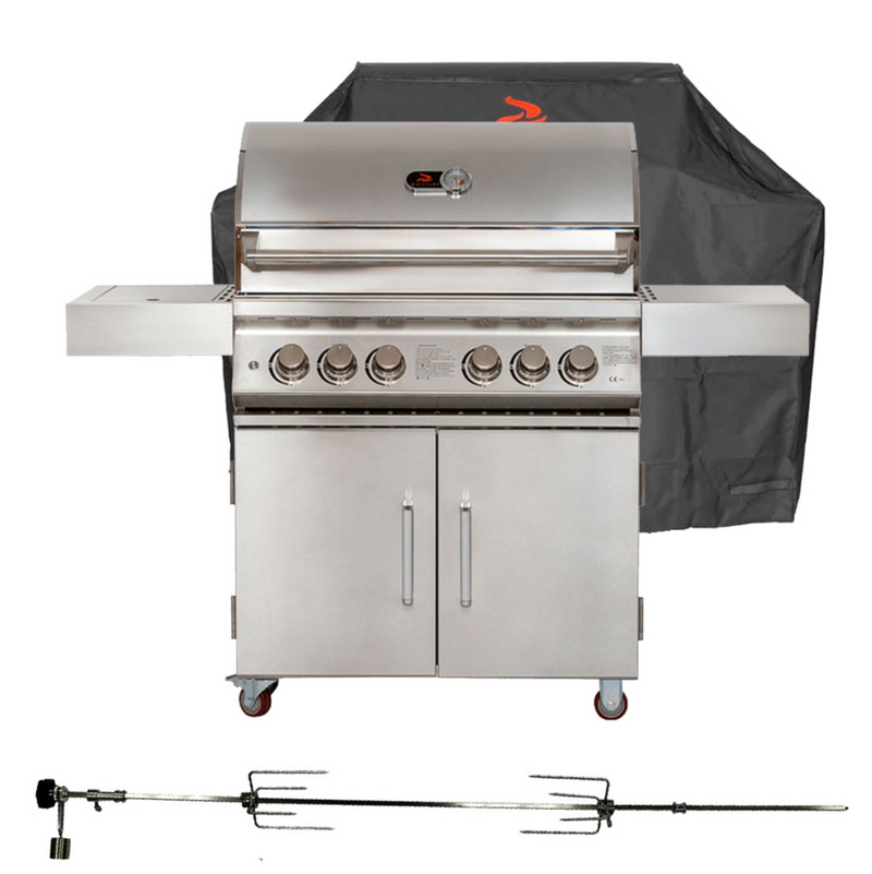 Whistler Bibury 4 Burner Barbecue with Rotisserie and Weather Cover
