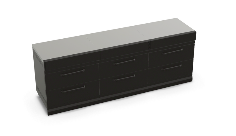 GRLLR Outdoor Kitchen Kamado Island Drawers | Full length 2.4M