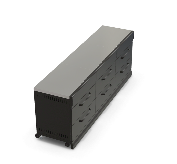 GRLLR Outdoor Kitchen Kamado Island Drawers | Full length 2.4M