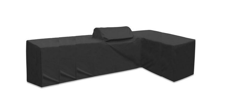 Draco L-Shaped Outdoor Kitchen Weather Cover | Dimensions 1.5m x 3.2m