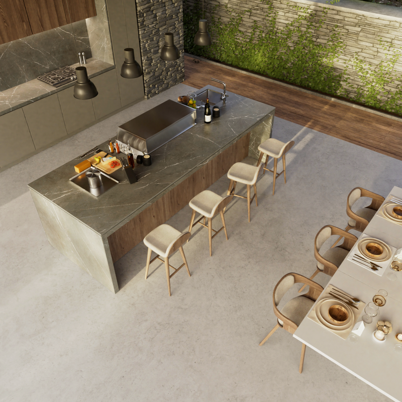 Formilia Outdoor Kitchens – Amalfi Natural | 3.2M x1.2M