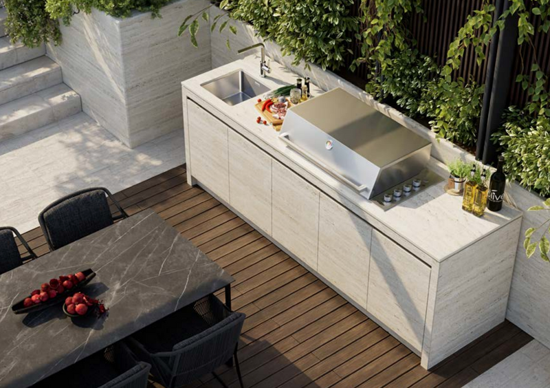 Formilia Outdoor Kitchens –  Sorrento Antique White | 2.7M x 75cm