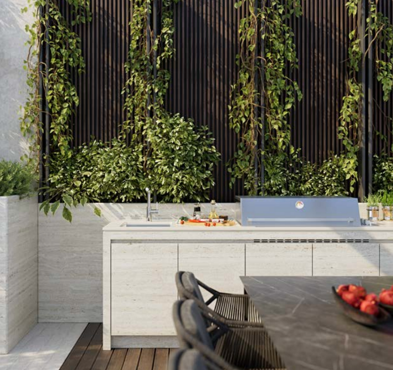 Formilia Outdoor Kitchens –  Sorrento Antique White | 2.7M x 75cm
