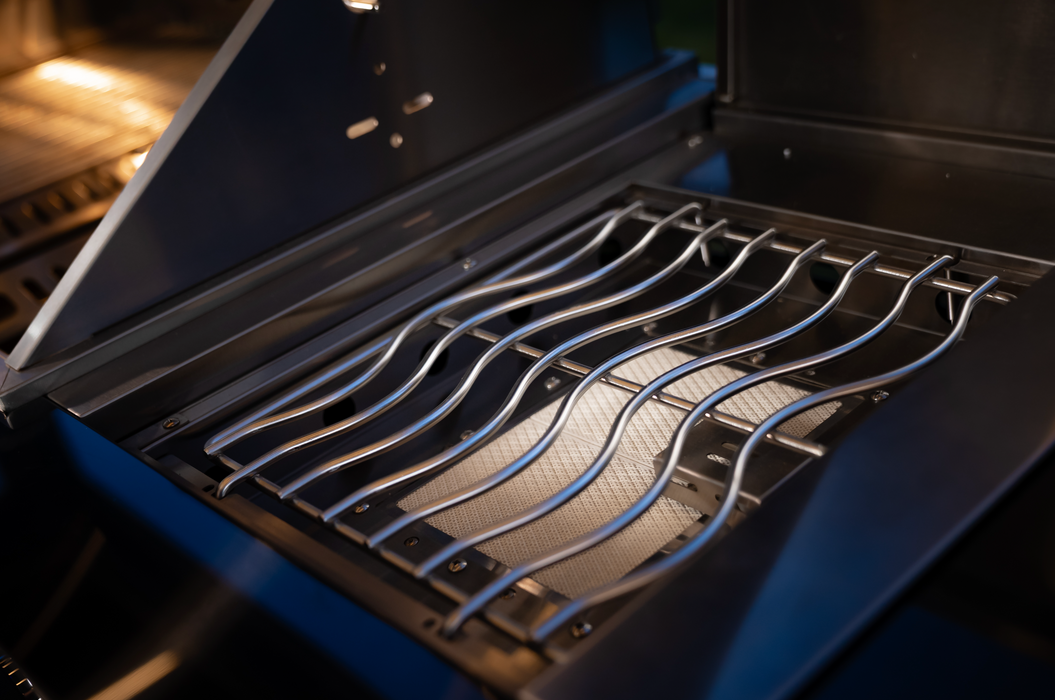 Goriller Outdoor Kitchen | 8-Burner Gas Grill, Single Fridge, Sink & Workstation | 4.8m Compact Luxury Design