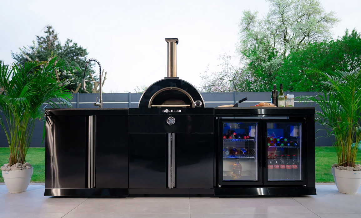 Goriller Outdoor Kitchen | Pizza Oven, Sink & Fridge | 2.5m
