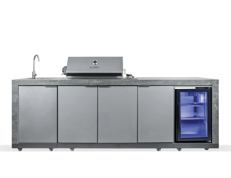 Goriller Outdoor Kitchen King | 5-Burner Gas Grill, Refrigerator & Sink | 2.7m
