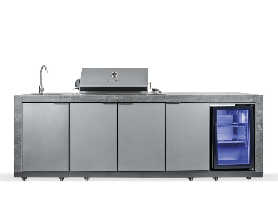 Goriller Outdoor Kitchen King | 5-Burner Gas Grill, Refrigerator & Sink | 2.7m