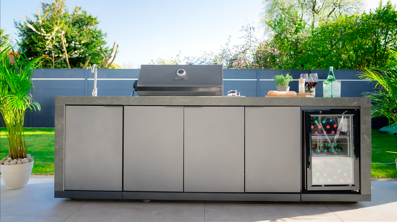 Goriller Outdoor Kitchen King | 5-Burner Gas Grill, Refrigerator & Sink | 2.7m