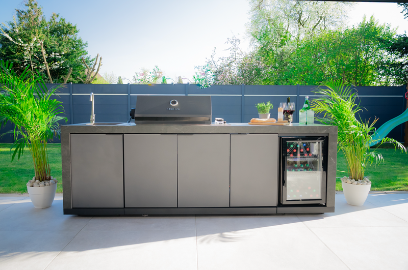 Goriller Outdoor Kitchen King | 5-Burner Gas Grill, Refrigerator & Sink | 2.7m