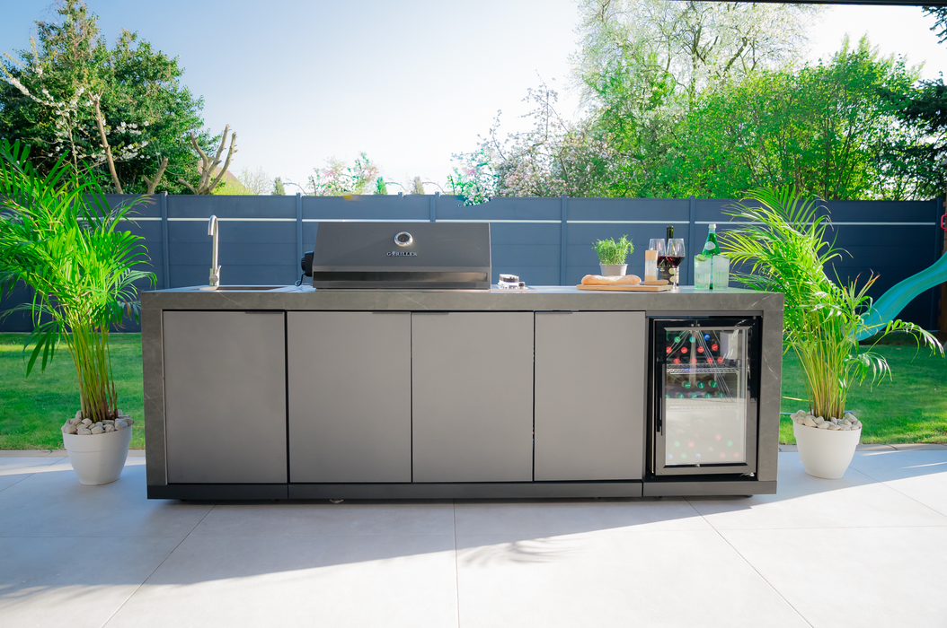 Goriller Outdoor Kitchen King | 5-Burner Gas Grill, Refrigerator & Sink | 2.7m