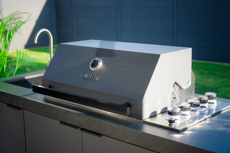 Goriller Outdoor Kitchen King | 5-Burner Gas Grill, Refrigerator & Sink | 2.7m