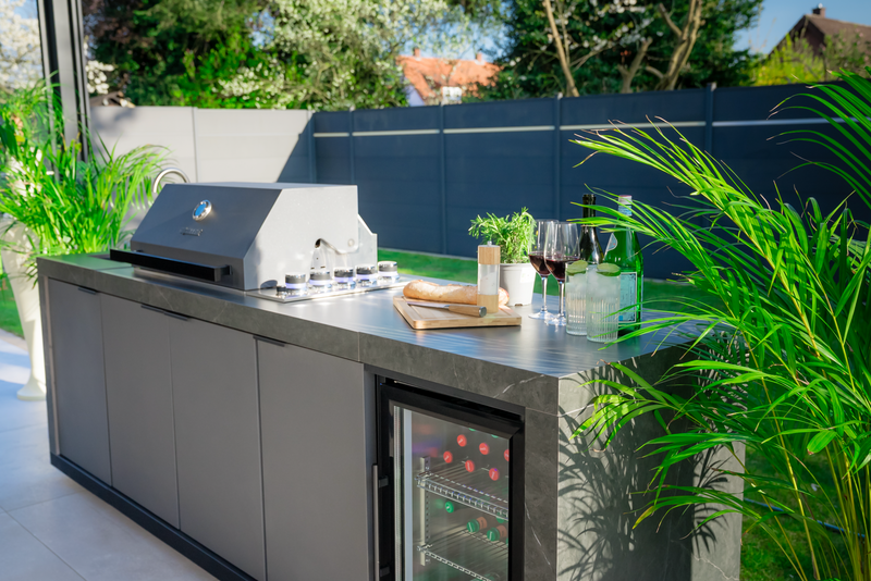 Goriller Outdoor Kitchen King | 5-Burner Gas Grill, Refrigerator & Sink | 2.7m