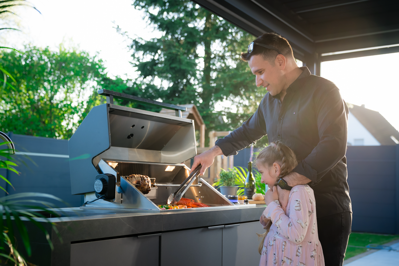 Goriller Outdoor Kitchen King | 5-Burner Gas Grill, Refrigerator & Sink | 2.7m