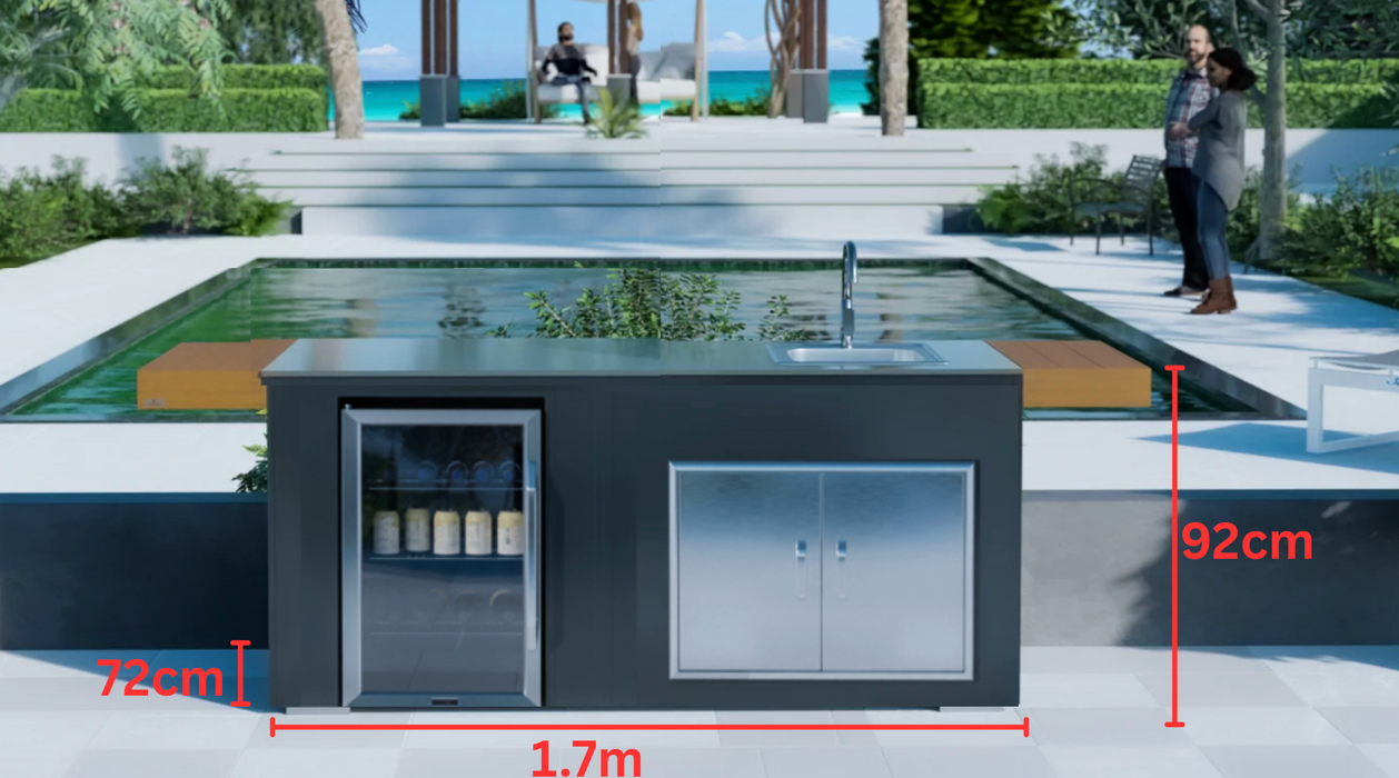 Grillandia Outdoor Kitchen, Fridge and Weather Cover - 1.7M