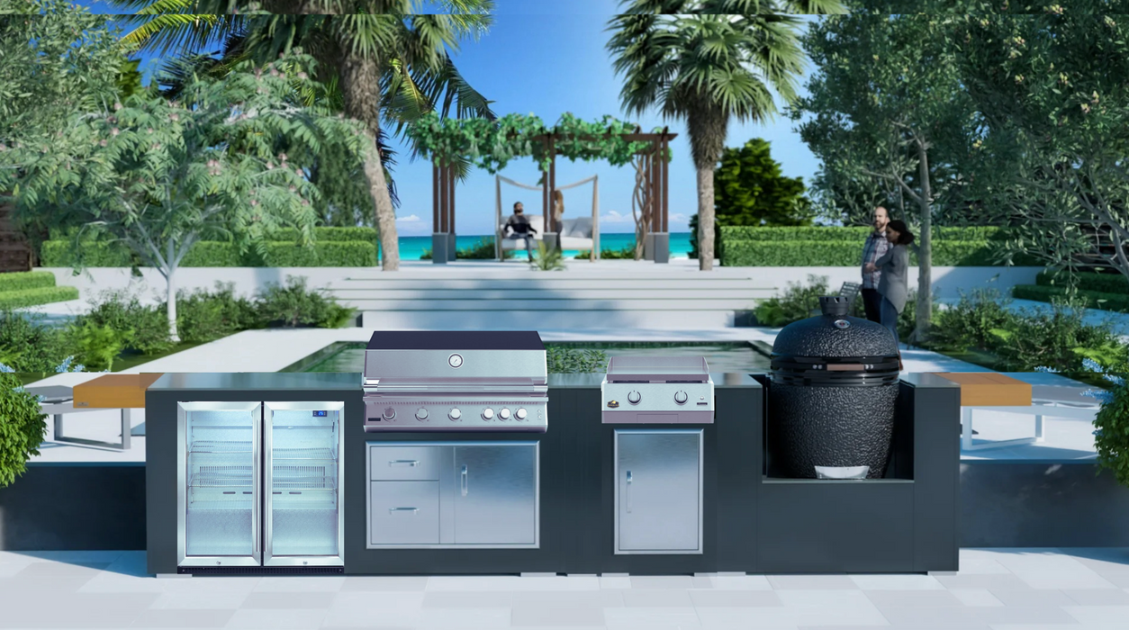 Grillandia Outdoor Kitchen Brabura BBQ, Plancha, Bastard Egg - 5m