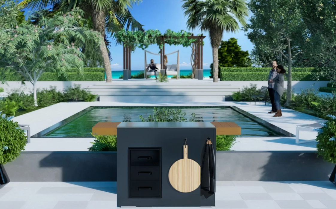 Grillandia Outdoor Kitchen Pizza Oven Station -1.6M