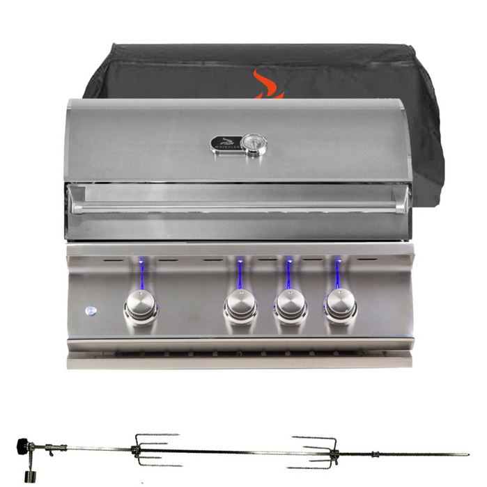 Whistler Burford 3 Burner Barbecue with Rotisserie and Weather Cover