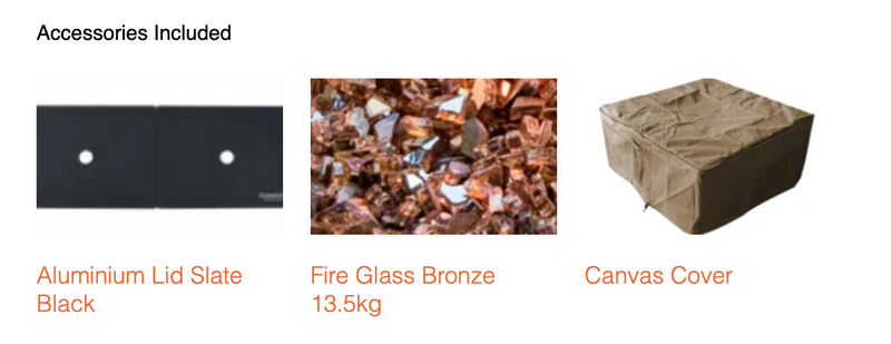 Roraima Fire Table - Slate Black and Wind Screen